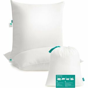 Vankúše SONGMICS 60 x 60 cm, 2-dielny set, s úložným vreckom, zobrazené s úložným vreckom - Posteľná bielizeň