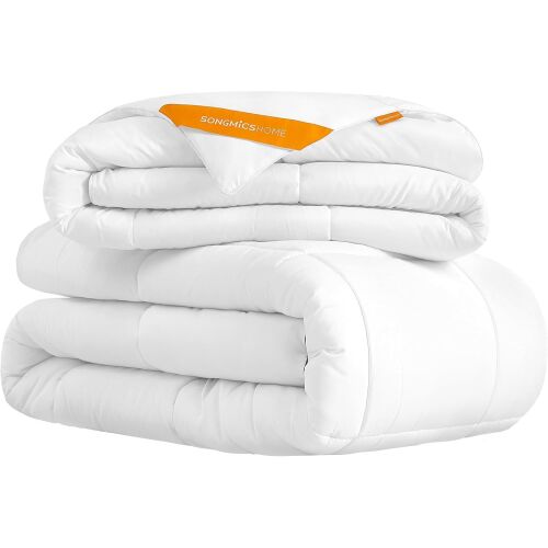 2-u-1  ljetni + zimski pokrivač, 200 x 200 cm, bijele boje | SONGMICS 114180183