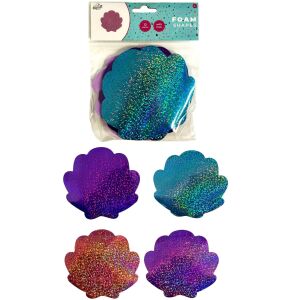 Glitzernde Muschel Schwammform 12-teiliges Handwerkerset 114180220 - Kunst & Hobby