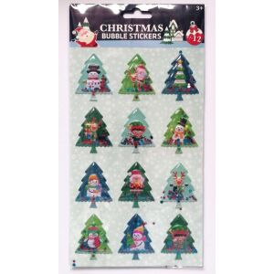 22 Stück Weihnachtsglanz 3D Aufkleber mit beweglichen Glitzerstreifen