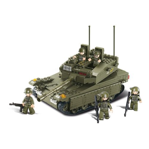 Sluban Army Merkava tank építőjáték minifigurákkal - Kreatív és építő játék