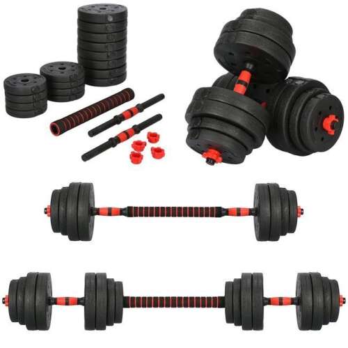 Springos 30kg Adjustable Dumbbell and Barbell Set