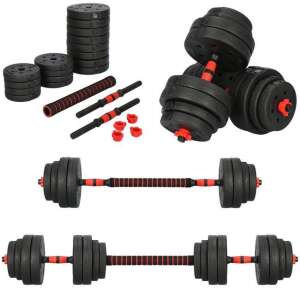 Set gantere si haltera reglabile Sersimo, 30kg
