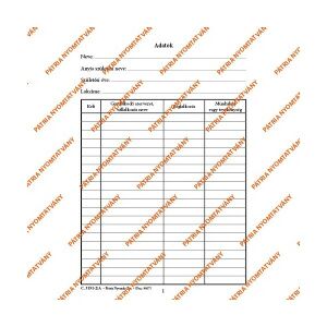 Egészségügyi Nyomtatvány - Nyilatkozat és Vizsgálati Adatok - 8 Oldal 138742387 - WaliSec