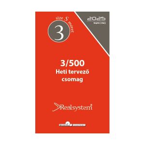 Realsystem Gyűrűs Naptár Kiegészítő - 3 Éves Heti Beosztás - 500 Oldal 139097644 - REALSYSTEM