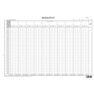 Jelenléti Ív - 10 Fő - 420x295 mm 139216592 - WaliSec