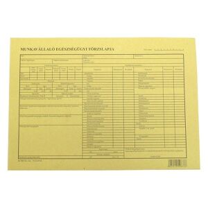 Egészségügyi Törzslap Nyomtatvány B.3161-4/UJ - 290x195 mm 136587743 - WaliSec