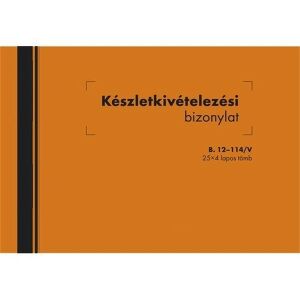 B.12-114/V A5 25x4lapos fekvő "Készletkivételezési bizonylat" nyomtatvány (B.12-114/V) 131514472 - WaliSec