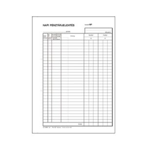 Napi Pénztárjelentés Nyomtatvány - A4 - 25 Blokk 139216975 - WaliSec