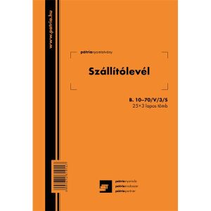 Szállítólevél Nyomtatvány - A5 - 25x3 lapos tömb 139216681 - WaliSec