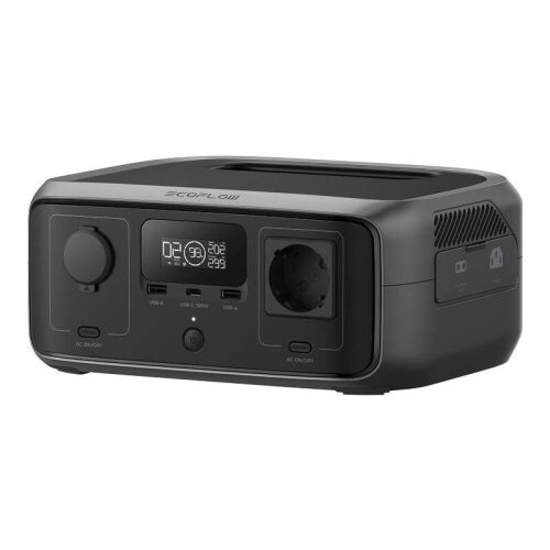 Tragbare Ladestation EcoFlow River 3 USV, 245 Wh, 300 W, 600 W mit X-Boost, Schwarz 145015916