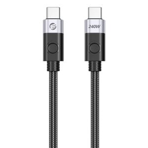 Orico 240W USB-C - USB-C töltőkábel, fekete, közelkép - Orico