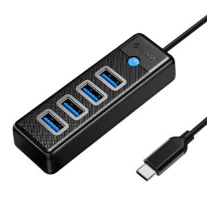 Orico USB-C - 4x USB 3.0 Hub, Fekete - Orico