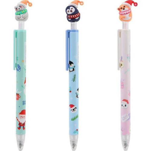 Nebulo Karácsonyi sapkás állatok nyomógombos golyóstoll (DTG-XMAS2-001) 126144345