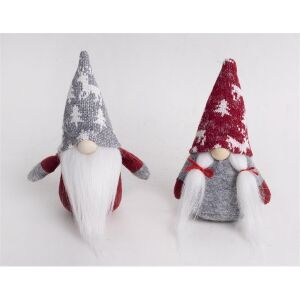 IRIS textil orrszakáll bordó/szürke 15 cm (061077) 114551825 - Szezonális dekoráció