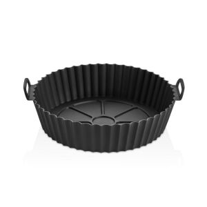 TOO kerek szilikon forma forrólevegős sütőhöz, fekete - TOO