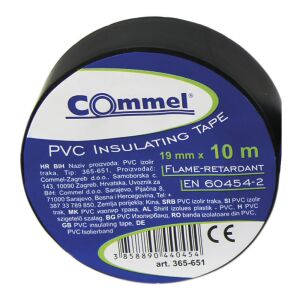 Izolačná páska Commel PVC, 19mm x 10m, Žiaruvzdorná, EN 60454-2 - Lepiace pásky