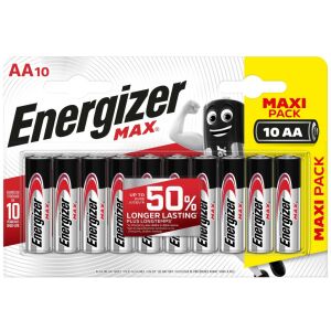 Energizer MAX AA Batterien, 10er Pack, langlebig, Alkali - Batterien