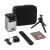 Overmax Multipic 8.1 4K Wireless LED Projector with accessories: tripod, remote, power adapter, and carrying case