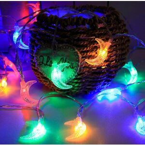 Lampki sznurkowe LED RGB w kształcie półksiężyca w koszyku - Lightshine, Dekoracja świąteczna na zewnątrz, Ozdoby choinkowe, Dekoracja świąteczna i Kostium Świętego Mikołaja