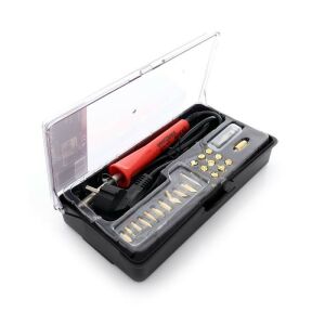 Комплект пирография Kraft&Dele KD10112 30W в кутия - Ъглов изглед - Набор от инструменти