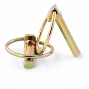 Widok pod kątem stalowej zawleczki zabezpieczającej Hogert z pierścieniem - Hogert