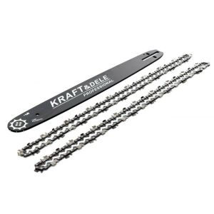 Комплект направляваща шина, 18"/45см +2 вериги, KD10153, Kraft&Dele 121736219 - Верига за верижен трион