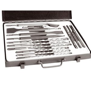 Trusa 14 piese burghiu si dalti, Extol, otel SDS PLUS, calitate premium, cutie metalica