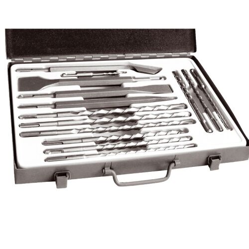 Trusa 14 piese burghiu si dalti, Extol, otel SDS PLUS, calitate premium, cutie metalica 121786604