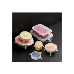 Silikon-Lebensmitteldeckel-Set mit 6 verschiedenen Größen, perfekt zum Frischhalten von Lebensmitteln und zum Verhindern von Verschüttungen - Topfdecken