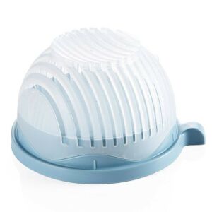 Blaue Salatschneide-Schüssel, einfach zu bedienen, schnelles und gleichmäßiges Schneiden, perfekt für Salate und Gemüse - Handhäcksler