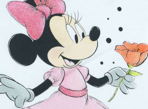 Disney Minnie hosszú ujjú vékony egyszínű Rugdalózó 30487997