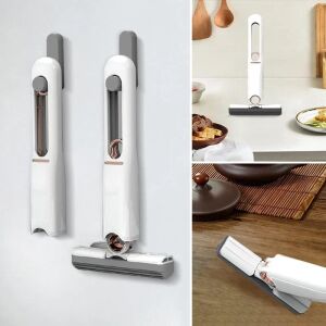 Колаж на мини моп Flippy: съхранение на стена, почистване на плотове и избърсване на повърхности - Кухненски прибори