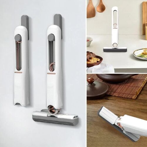 Colaj mop Flippy mini: depozitare montată pe perete, curățare blat și ștergere suprafețe