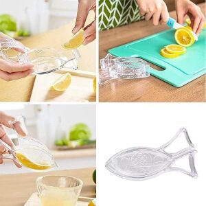 Storcător citrice Flippy în uz, stoarcere lămâie, design clar de pește din plastic - Flippy Ustensile de bucătărie