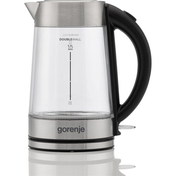 E-shop Gorenje K17GDWII Sklenená rýchlovarná kanvica 1,7 l 2200 W - tran...