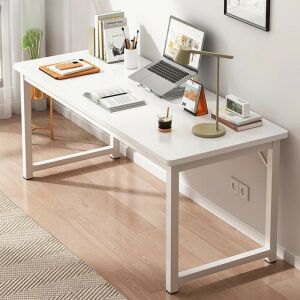 Birou alb FUR1815-120, 120x50x75cm, perfect pentru biroul de acasă sau pentru jocuri - Birouri