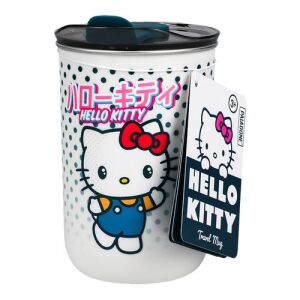 Căni de călătorie Paladone Hello Kitty, 500ml, izolate, din oțel inoxidabil, alb cu design Hello Kitty - Servirea