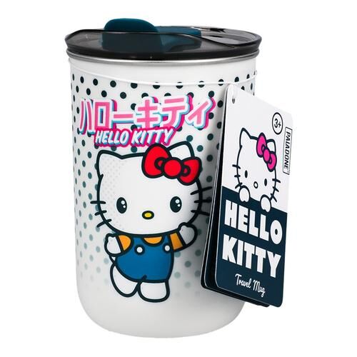 Căni de călătorie Paladone Hello Kitty, 500ml, izolate, din oțel inoxidabil, alb cu design Hello Kitty