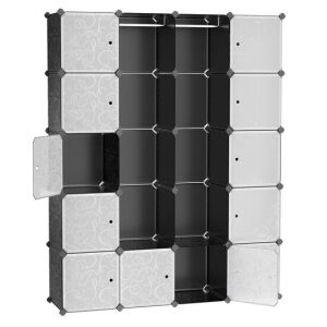 Dulap modular, Mercaton, plastic, 11 compartimente si 2 spatii pentru haine, 143x36x178 cm 114214080