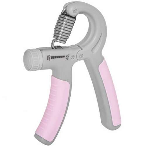 Springos priză reglabilă pentru întărirea mâinii, rezistență 20-50 kg, gri și roz