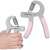 Springos adjustable hand grip strengthener, 20-50 kg resistance, grey and pink, shown in use