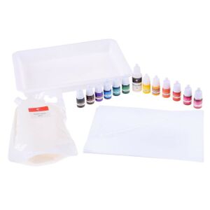 Set de vopsea pentru marmurare pentru pictura pe apă, 12 culori, tavă, hârtie, instrumente - Nonbrand Jocuri si jucarii creative