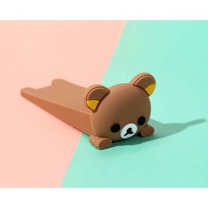 Gumová zarážka dverí v tvare medvedíka, hnedá, 3,2 cm x 9 cm 114218469 - Podpery dverí