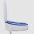 WC-Lift Linomag® Toilettensitzerhöhung mit blauem gepolstertem Sitz, Seitenansicht