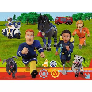 Puzzle Fireman Sam 30 de piese, Trefl, cu Sam și echipa sa care aleargă pentru a salva ziua - Trefl Puzzle