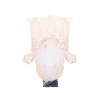 Springos krém színű manó karácsonyfadísz elszigetelve - Springos