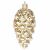 Springos gold pine cone Christmas tree ornament