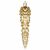Springos gold icicle Christmas tree ornament