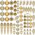 Springos 77-piece gold Christmas ornament set